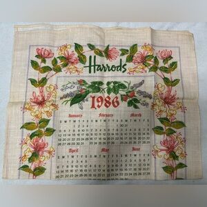 Harrods 1986 Floral Calendar